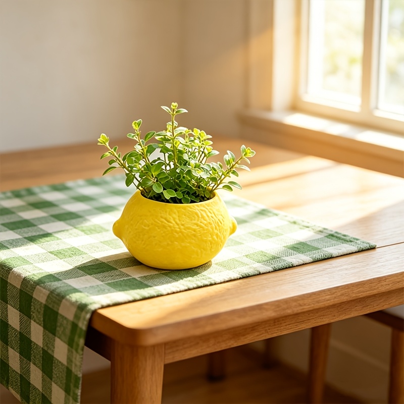 Lemon Shape Decorative Planter - Echeveria Succulent review and price