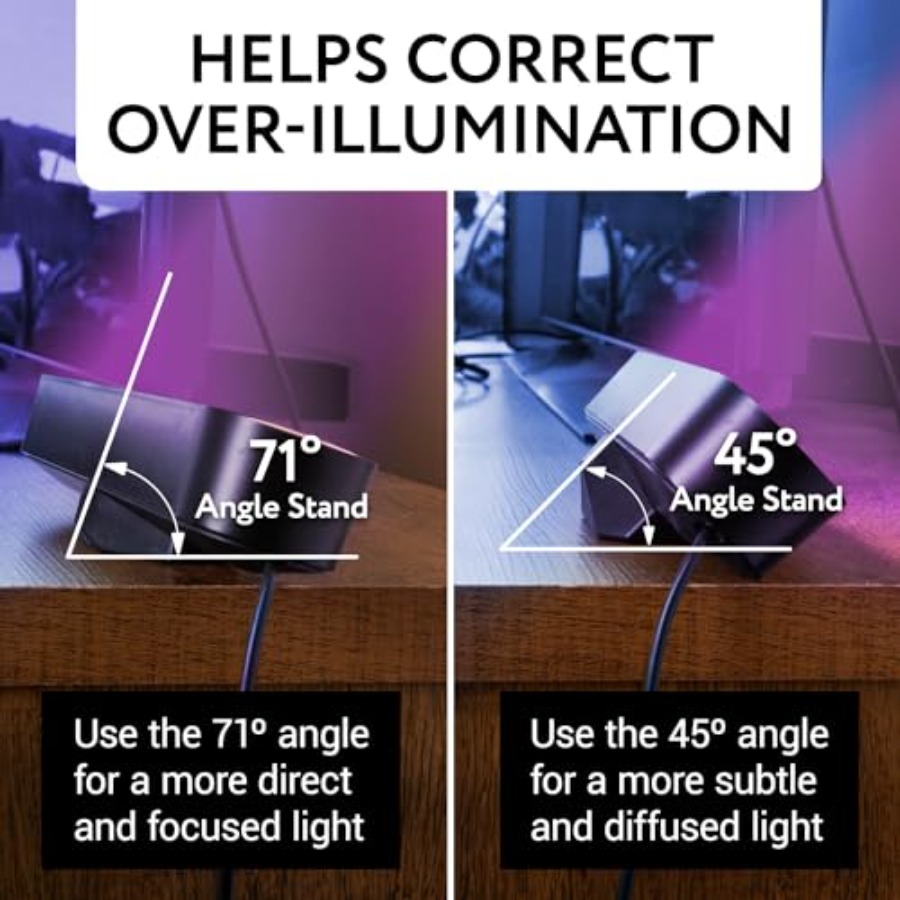 4 Pack Ambient Lighting Angled - Philips Light Hue Play review and price